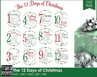 12 Days of Christmas - Christmas SVG and Cut Files for Crafters