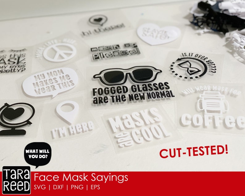 Download Face Mask Sayings SVG and Cut Files for Crafters | Etsy