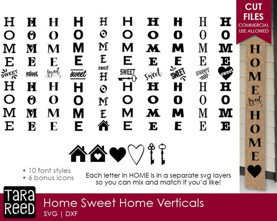 Download Home Sweet Home Vertical Signs Home SVG Files for Crafters ...
