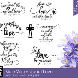 Bible Verses about Love - Bible Verse SVG and Cut Files for Crafters