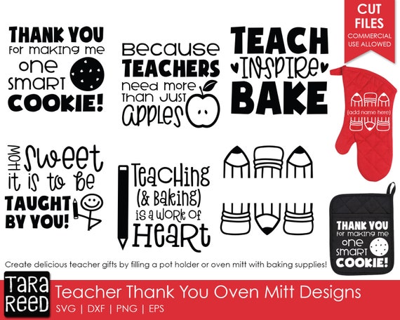 Download Teacher Thank You Oven Mitt Designs Teacher Svg And Cut Etsy
