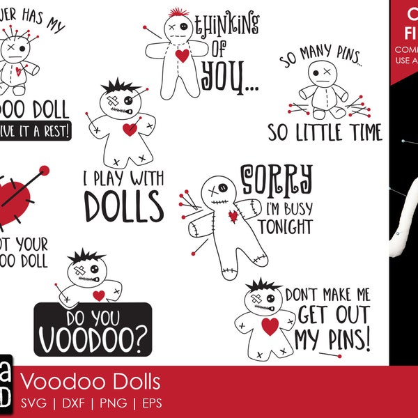 Voodoo Doll SVG and Cut Files for Crafters