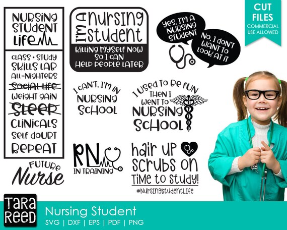 Download Nursing Student Nurse SVG and Cut Files for Crafters | Etsy