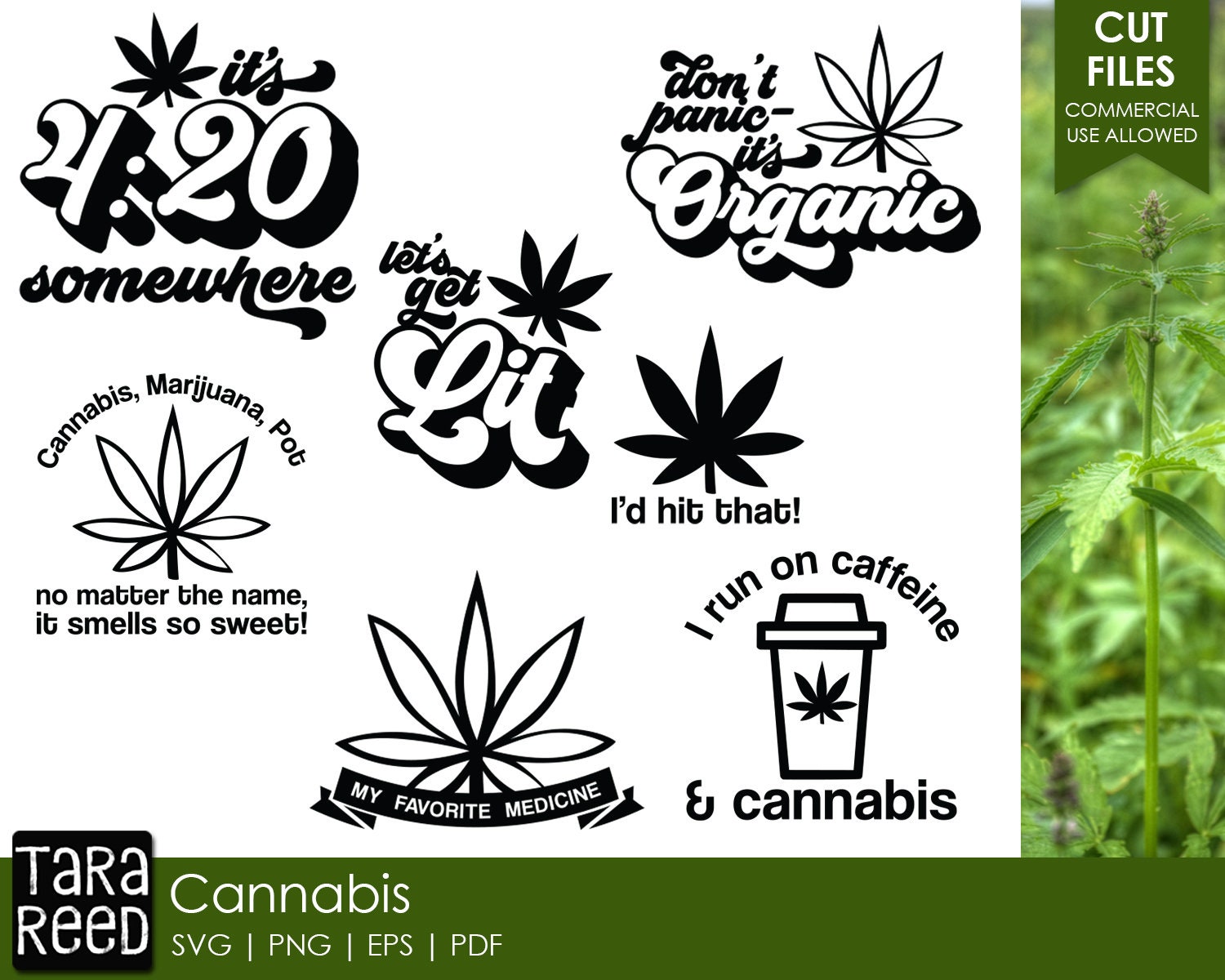 Download Cannabis Marijuana SVG and Cut Files for Crafters | Etsy