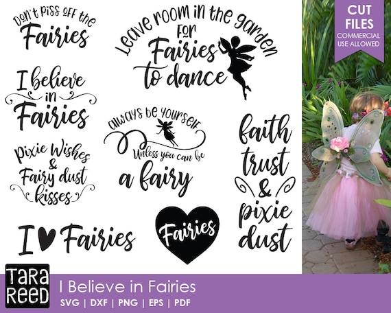 Believe in Fairies - Fairy SVG and Cut Files for Crafters