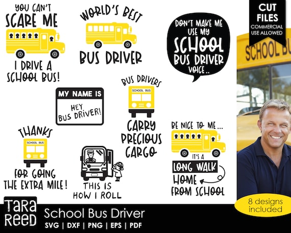 Download School Bus Driver SVG and Cut Files for Crafters | Etsy