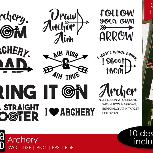 Archery SVG and Cut Files for Crafters
