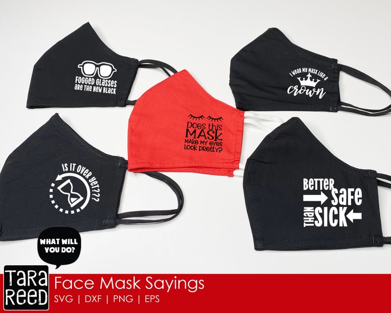 Download Face Mask Sayings SVG and Cut Files for Crafters | Etsy