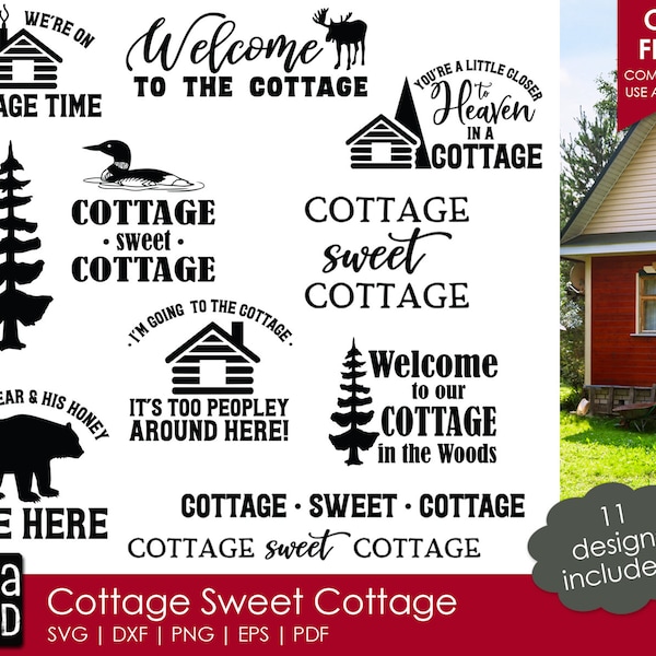 Cottage Sweet Cottage - Cottage SVG and Cut Files for Crafters