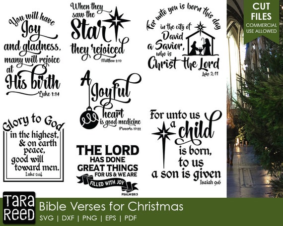 Download Free Bible Verses For Christmas Christmas Svg And Cut Files For Etsy SVG DXF Cut File