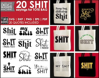 Archivos SVG de mierda para Cricut o Silhouette / bolsas de mano atrevidas