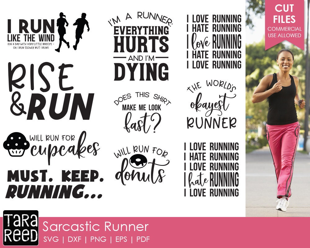Download Sarcastic Runner Running SVG and Cut Files for Crafters | Etsy