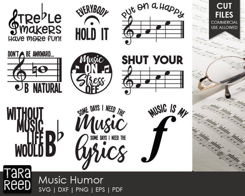 Download Music Humor Music SVG and Cut Files for Crafters | Etsy