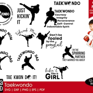Taekwondo SVG and Cut Files for Crafters