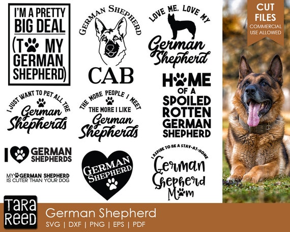 German Shepherd Svg And Cut Files For Crafters Etsy