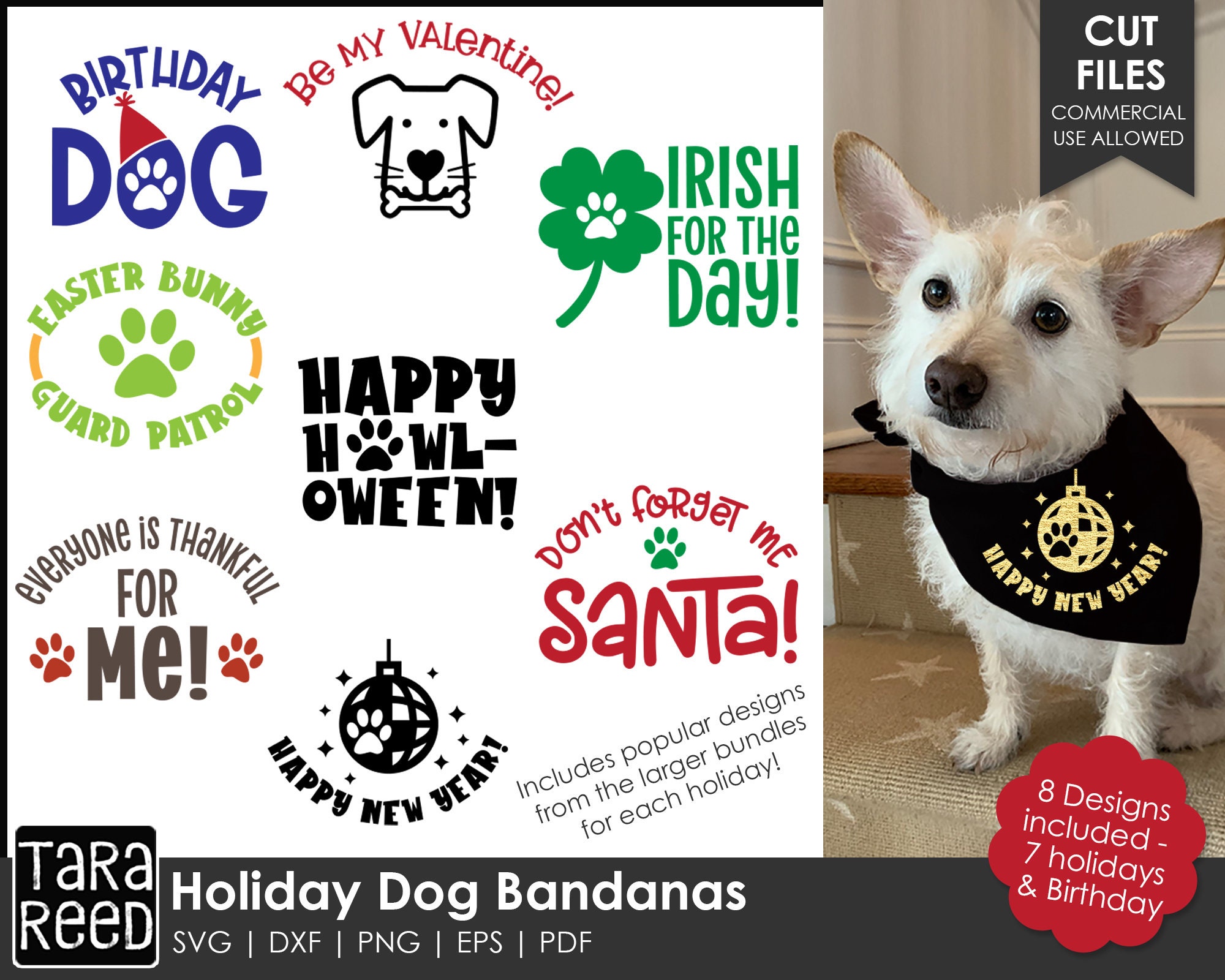 Dog Bandana and T Shirt SVG Bundle for Cricut and Silhouette