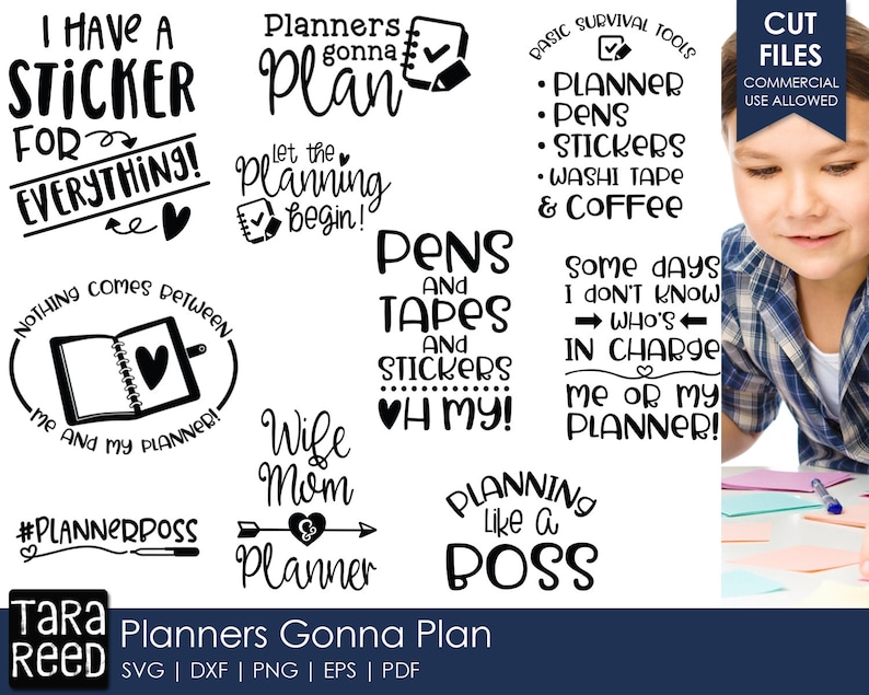 Download Planners Gonna Plan Planner SVG and Cut Files for Crafters ...