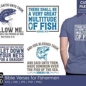 Versículos bíblicos para pescadores: archivos SVG y de corte de pesca para artesanos