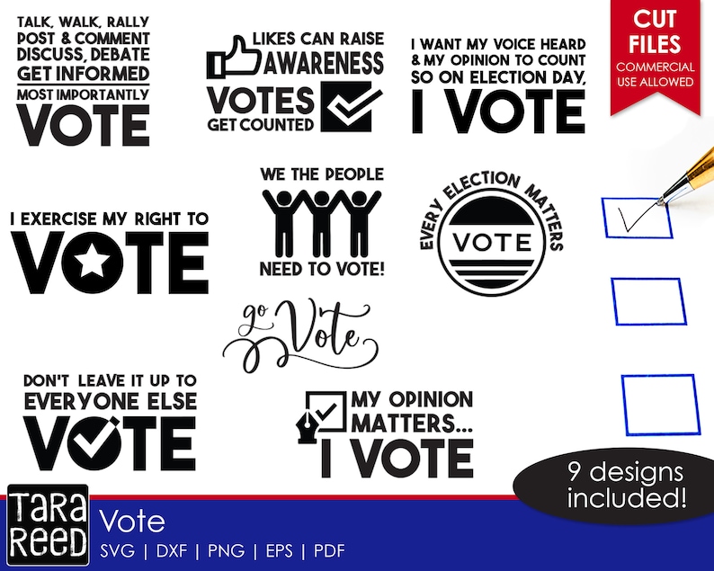 Vote Election SVG and Cut Files for Crafters - Etsy Singapore