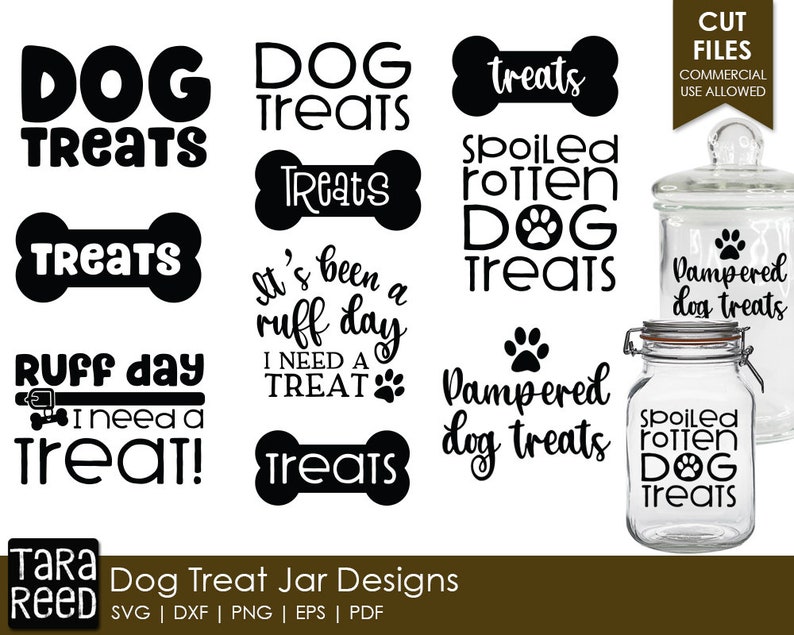 Dog Treat Jar Designs Dog SVG and Cut Files for Crafters | Etsy