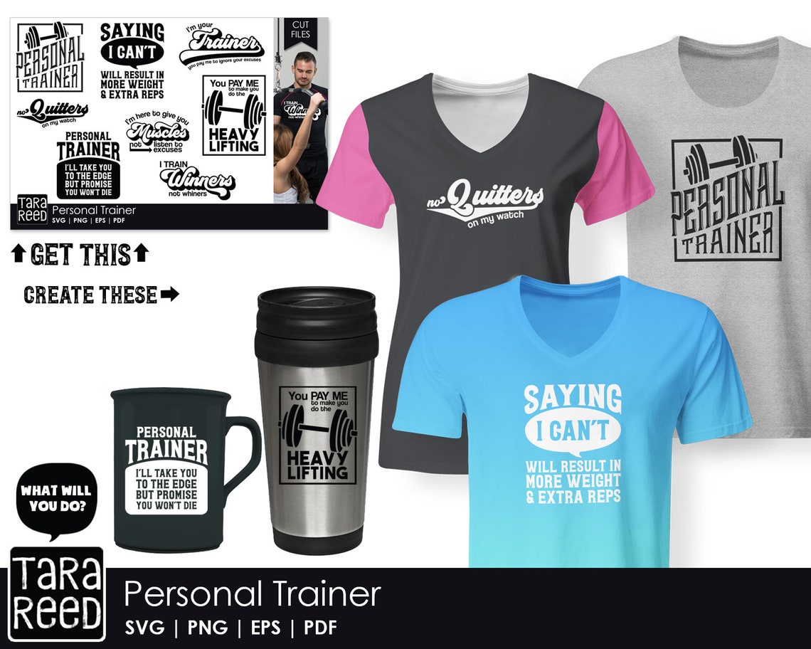 Personal Trainer Fitness SVG and Cut Files for Crafters - Etsy