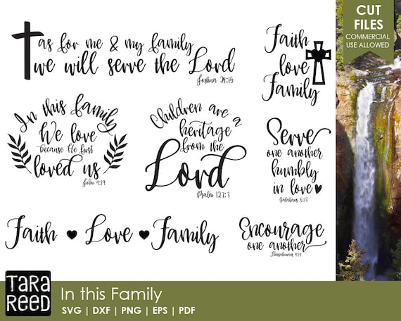 Download In This Family Bible Verse Svg And Cut Files For Crafters Etsy