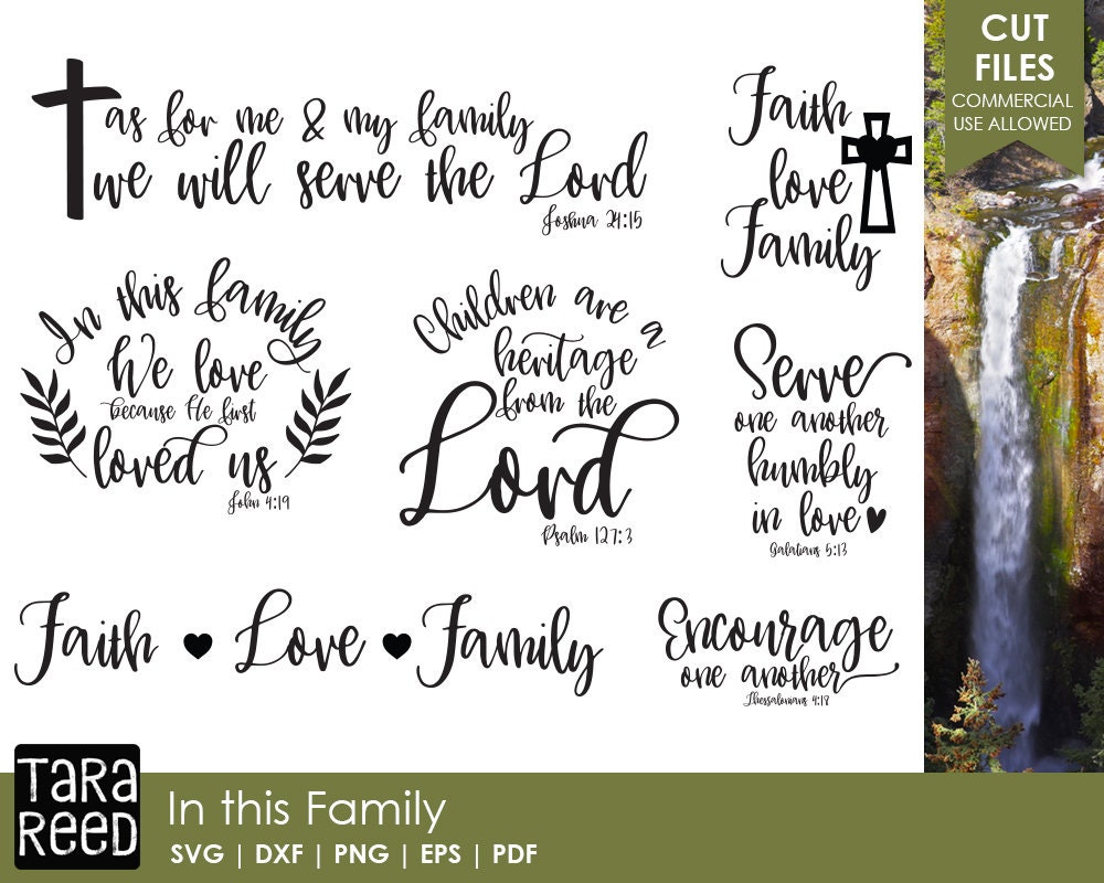 In This Family - Bible Verse SVG and Cut Files for Crafters