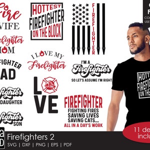 Firefighter SVG and Cut Files for Crafters