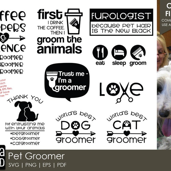 Pet Groomer SVG and Cut Files for Crafters