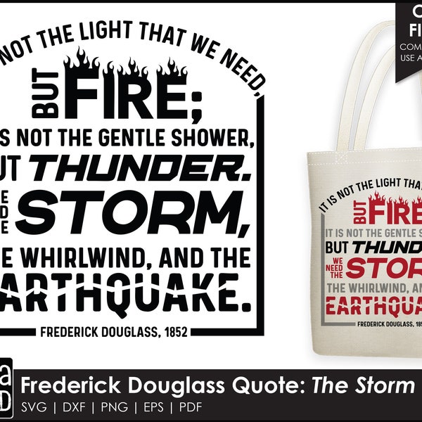 Frederick Douglass Quote - The Storm | Frederick Douglass SVG for Cricut and Crafting