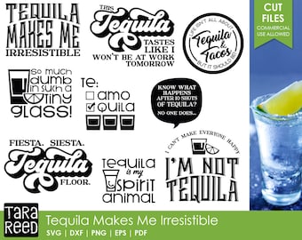 Tequila Makes Me Irresistible Tequila SVG and Cut Files for - Etsy