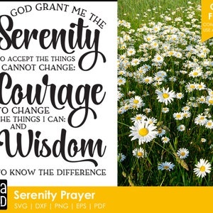 Serenity Prayer SVG- en snijbestanden voor knutselaars