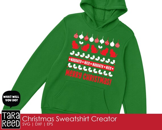Creador de sudaderas navideñas SVG & Cut Files for Etsy España