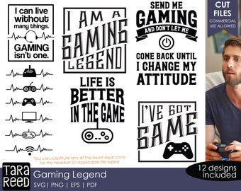 Gaming Legend - Video Games SVG and Cut Files for Crafters