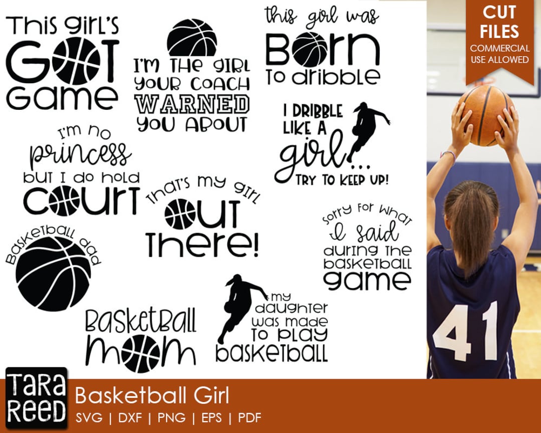 Basketball SVG, Girls Basketball Template