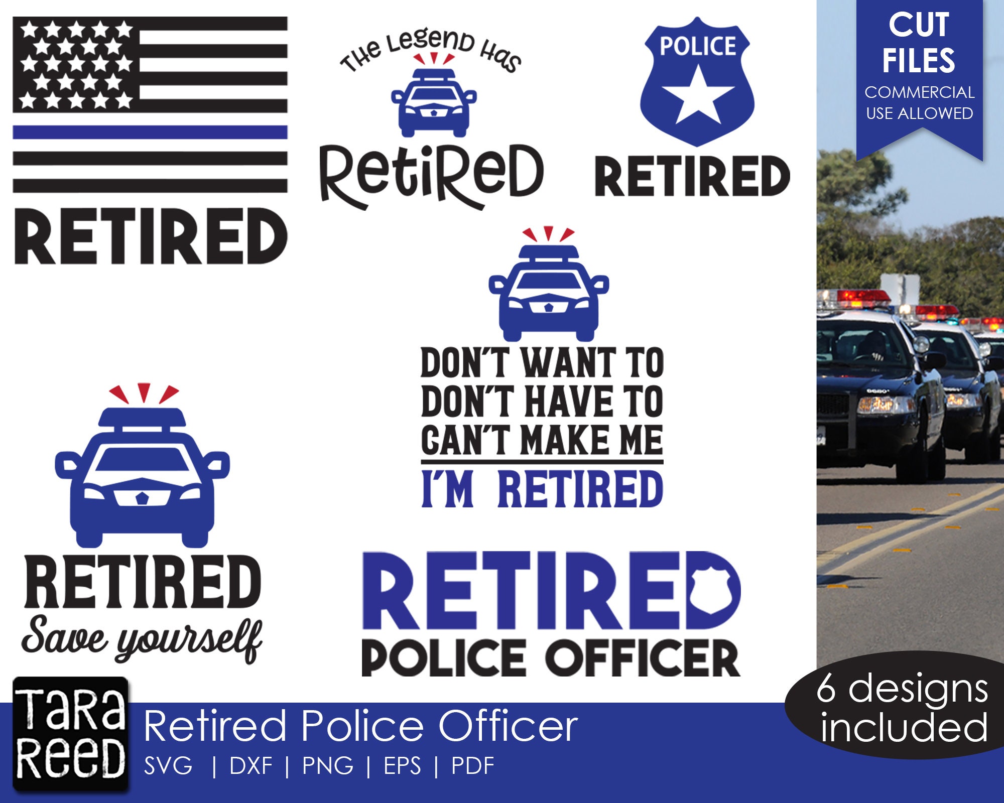 Download Retired Police Officer Svg And Cut Files For Crafters Etsy