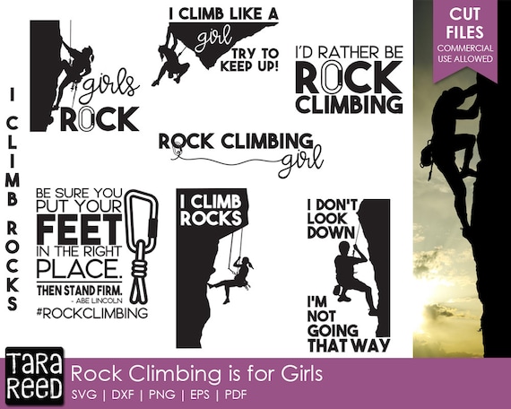 Download Rock Climbing Is For Girls Rock Climbing Svg And Cut Files Etsy