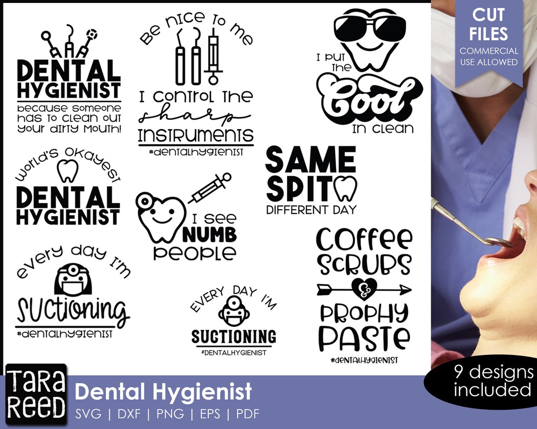 Dental Hygienist Dentist SVG and Cut Files for Crafters Etsy Australia