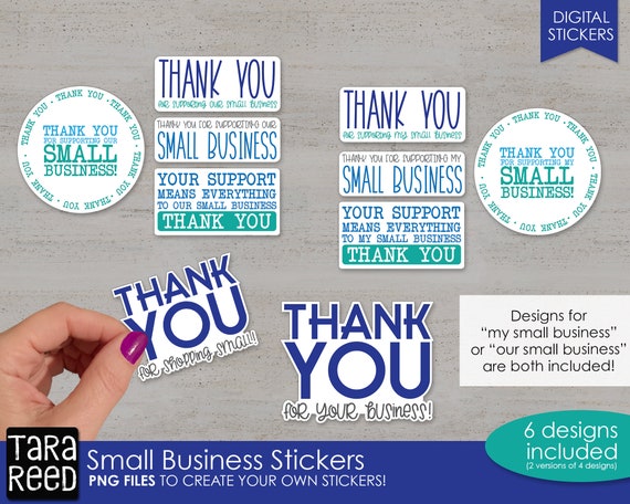 Print and Cut Small Business Stickers Online in - Etsy