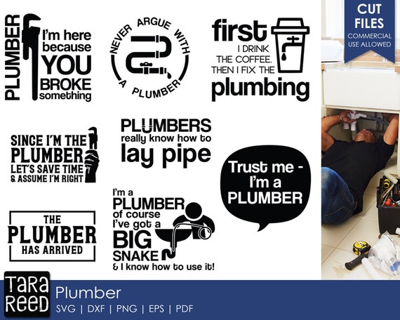 Plumber SVG and Cut Files for Crafters