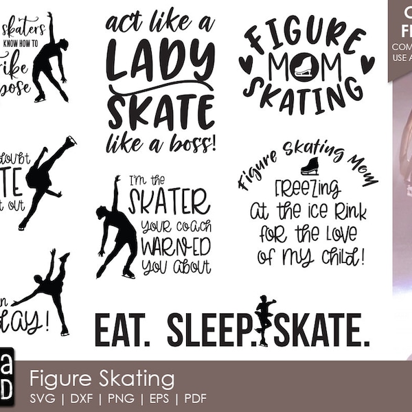 Figure Skating SVG and Cut Files for Crafters