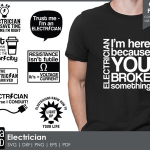 Electrician SVG and Cut Files for Crafters