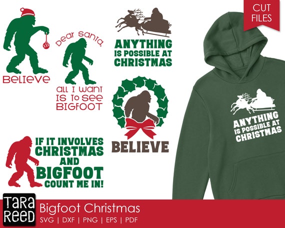 Download Bigfoot Christmas Christmas Svg And Cut Files For Crafters Etsy