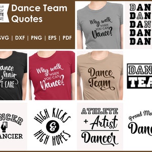 Archivos SVG y de corte de equipo de baile para artesanos