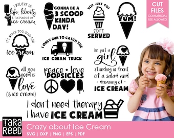 Crazy About Ice Cream - Ice Cream SVG and Cut Files for Crafters