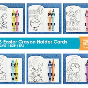 6 Ostern Print und Schnitt Ausmalkarten für Cricut und Silhouette
