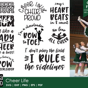 Cheer Life - Cheerleader SVG and Cut Files for Crafters