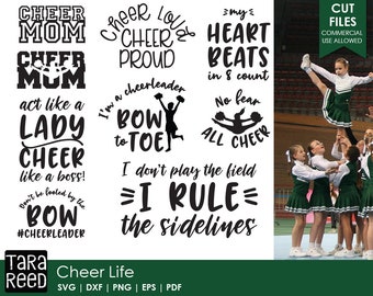 Cheer Life - Cheerleader SVG and Cut Files for Crafters