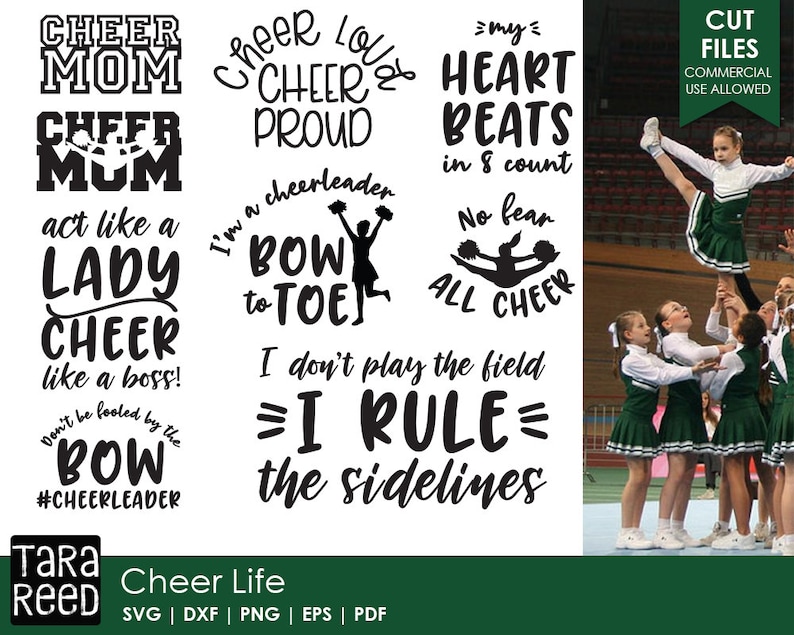 Download Cheer Life Cheerleader SVG y Cut Files for Crafters | Etsy