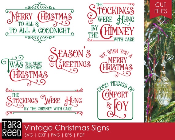 Download Vintage Christmas Signs Christmas Svg And Cut Files For Etsy